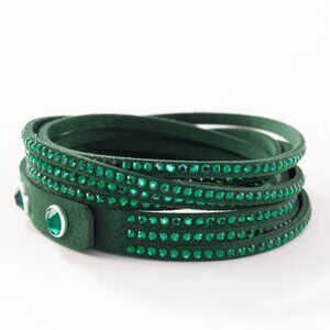 Swarovski Touchstone Crystal Wrap-Star Bracelet | Alcantara | Emerald | NIB